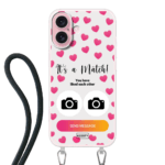 Telefoonhoesje met foto koord its a match 1 1