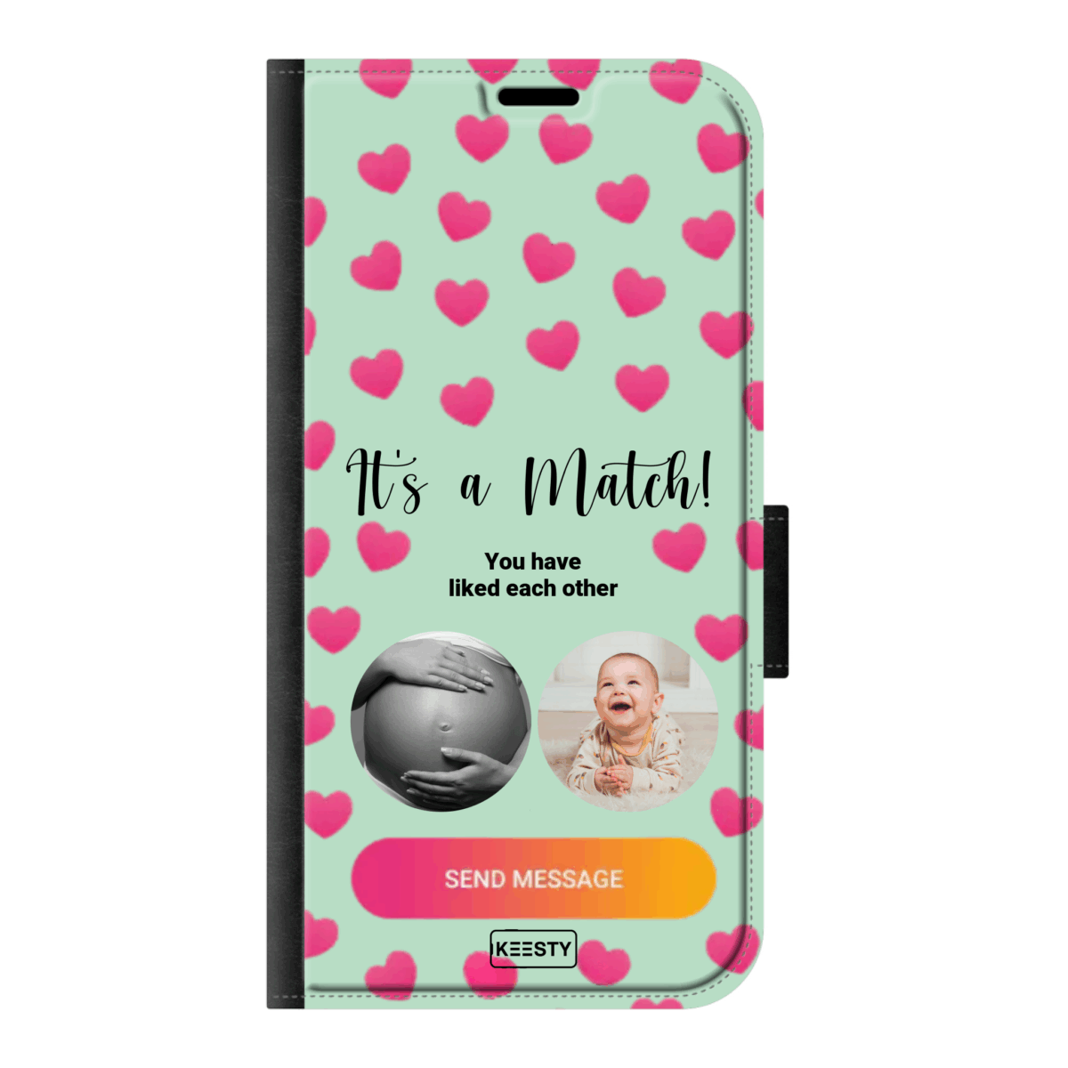 Telefoonhoesje met foto portemonnee its a match 1 3