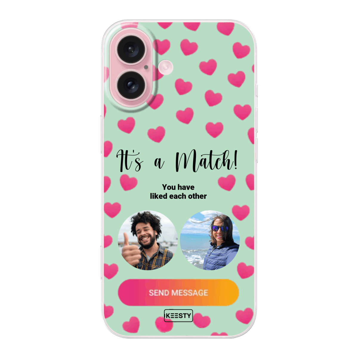 Telefoonhoesje met foto soft its a match 1 3