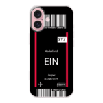Telefoonhoesje ontwerpen vliegticket soft iPhone 16 4