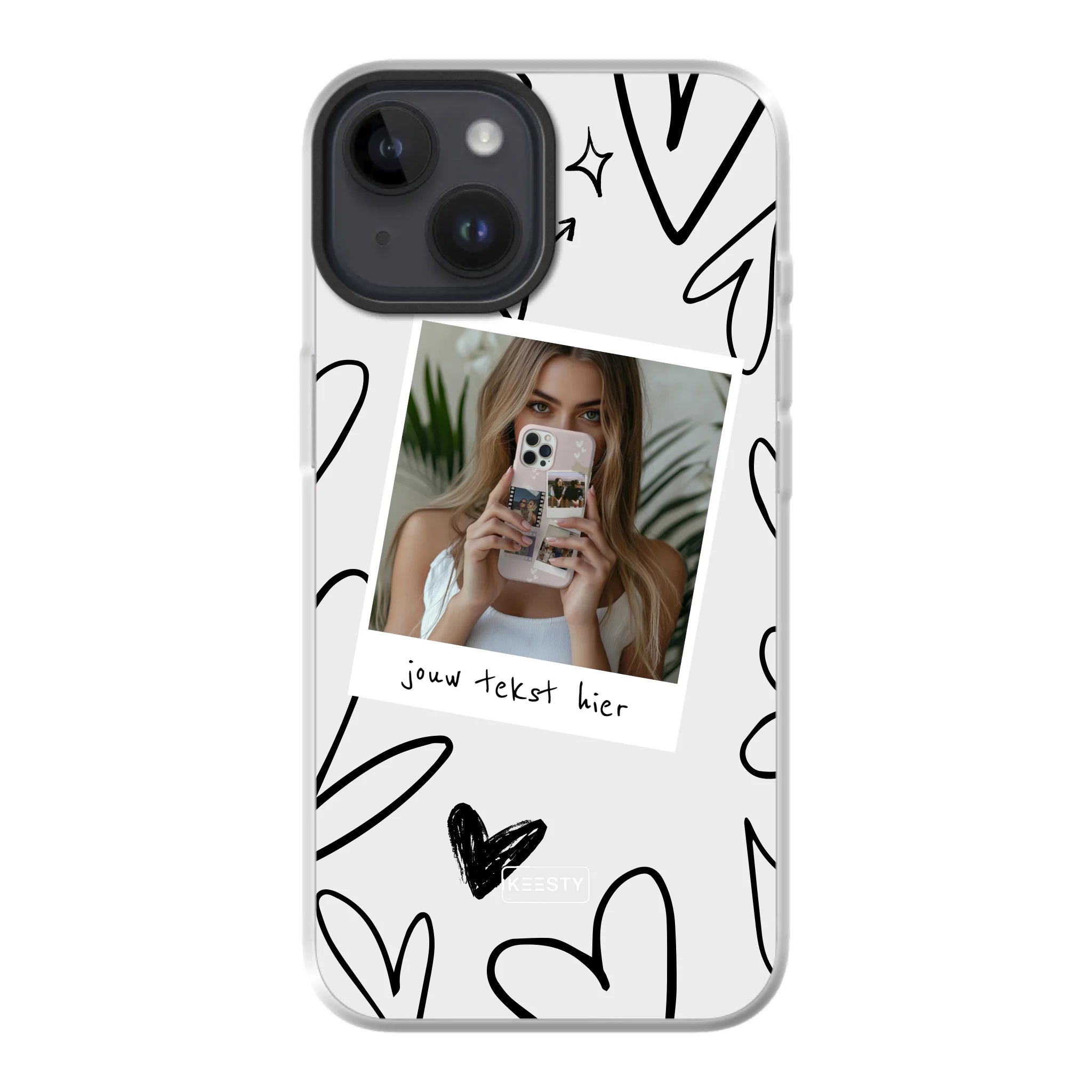 Apple iPhone 14 hybrid case with magsafe back printed transparant