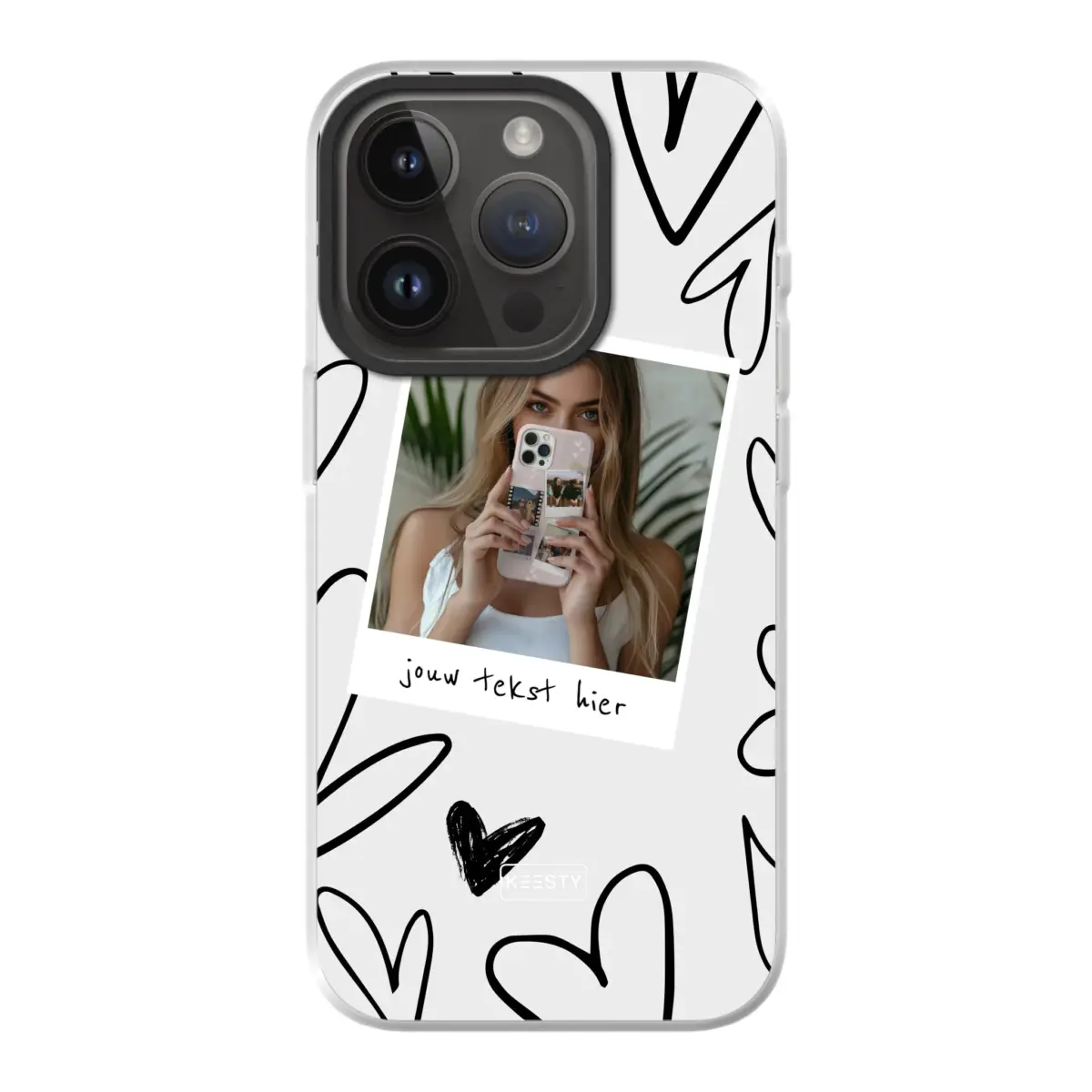 Apple iPhone 14 Pro case with magsafe back printed transparant