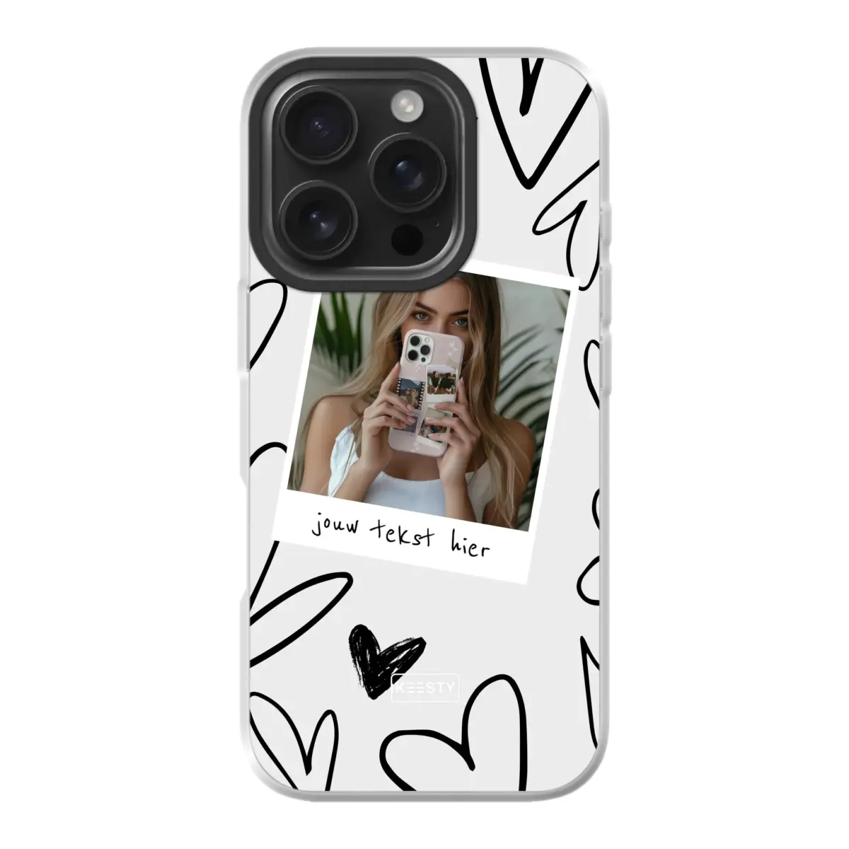 Apple iPhone 16 Pro hybrid case with magsafe back printed transparant