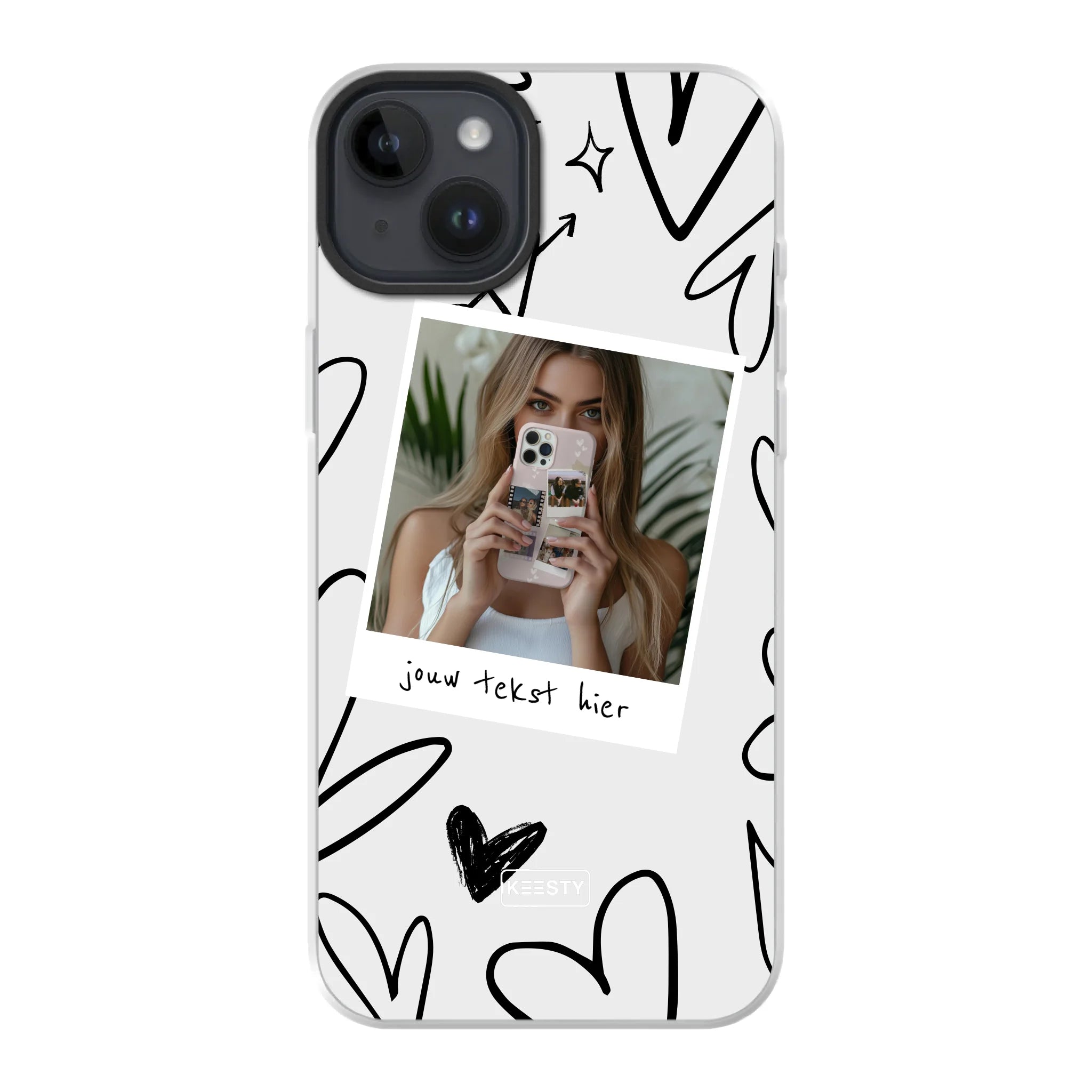 Apple iPhone 14 Plus case with magsafe back printed transparant