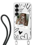 Samsung Galaxy S25 Crossbody case (back printed, transparent)