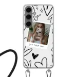 Samsung Galaxy S24 Crossbody case (back printed, transparent)