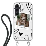 Samsung Galaxy A55 Crossbody case (back printed, transparent)