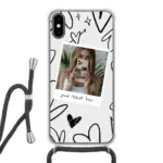 Apple iPhone X: XS Crossbody case (back printed, transparent)