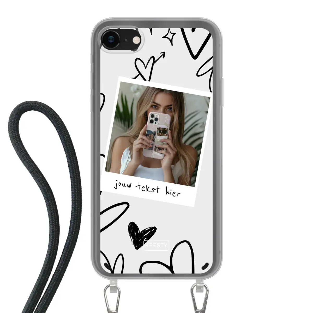 Apple iPhone SE 2020: SE 2022 Crossbody case (back printed, transparent)