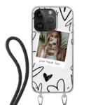 Apple iPhone 14 Pro Crossbody case (back printed, transparent)