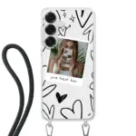 Samsung Galaxy S25 Plus Crossbody case (back printed, transparent)