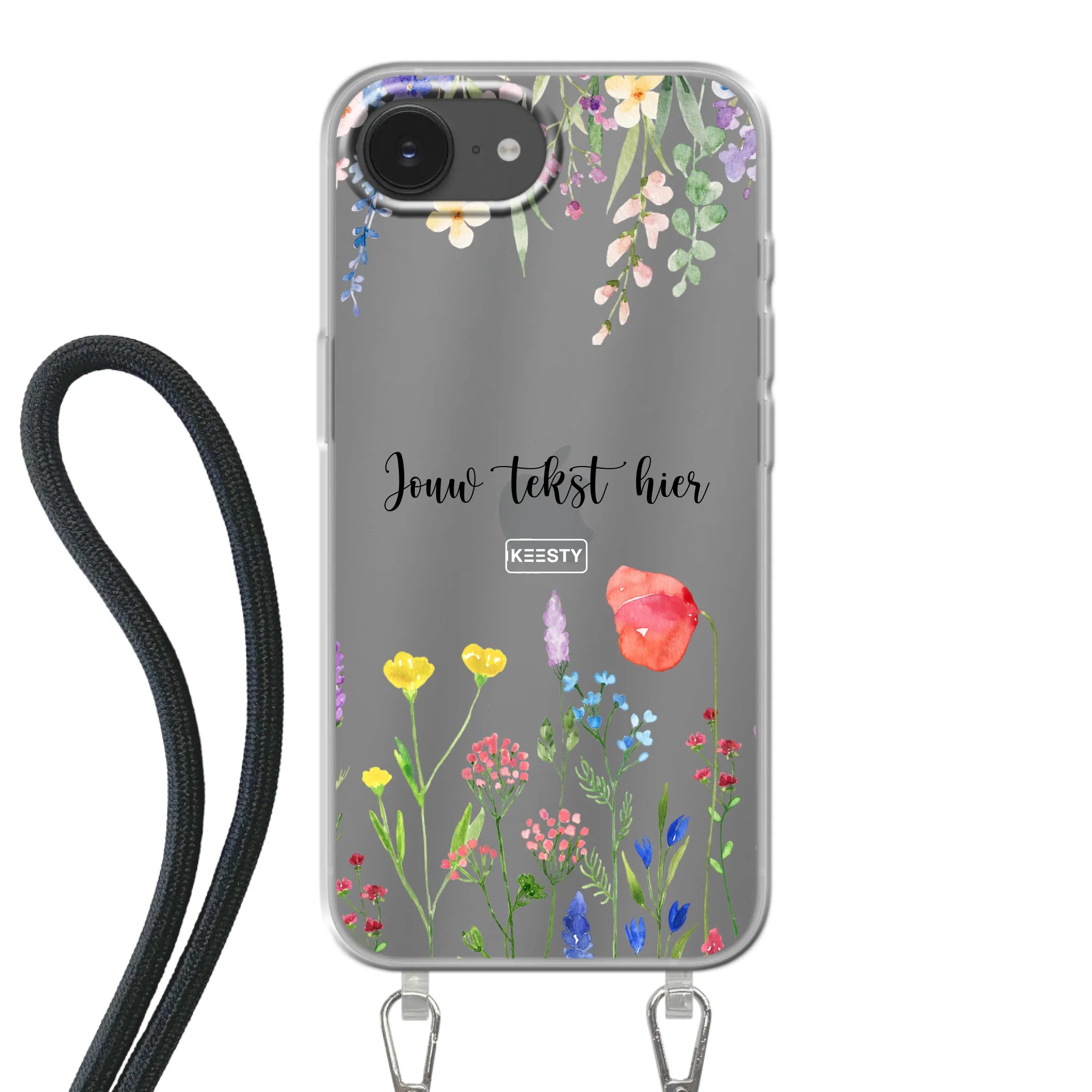 Telefoonhoesje Maken Koord Bloemen 2 Apple iPhone Xr