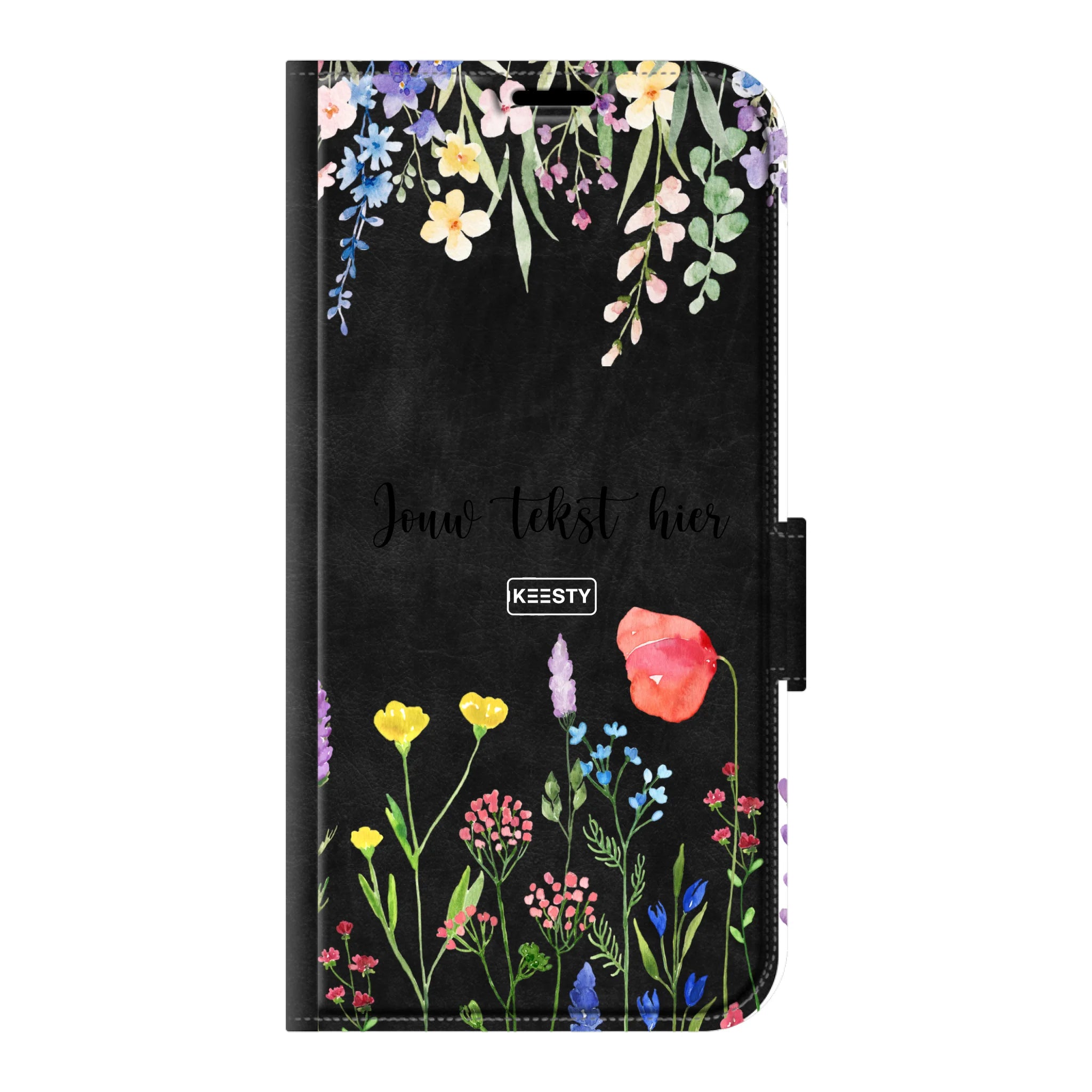 Telefoonhoesje Maken portemonnee Bloemen 2 Apple iPhone X & XS