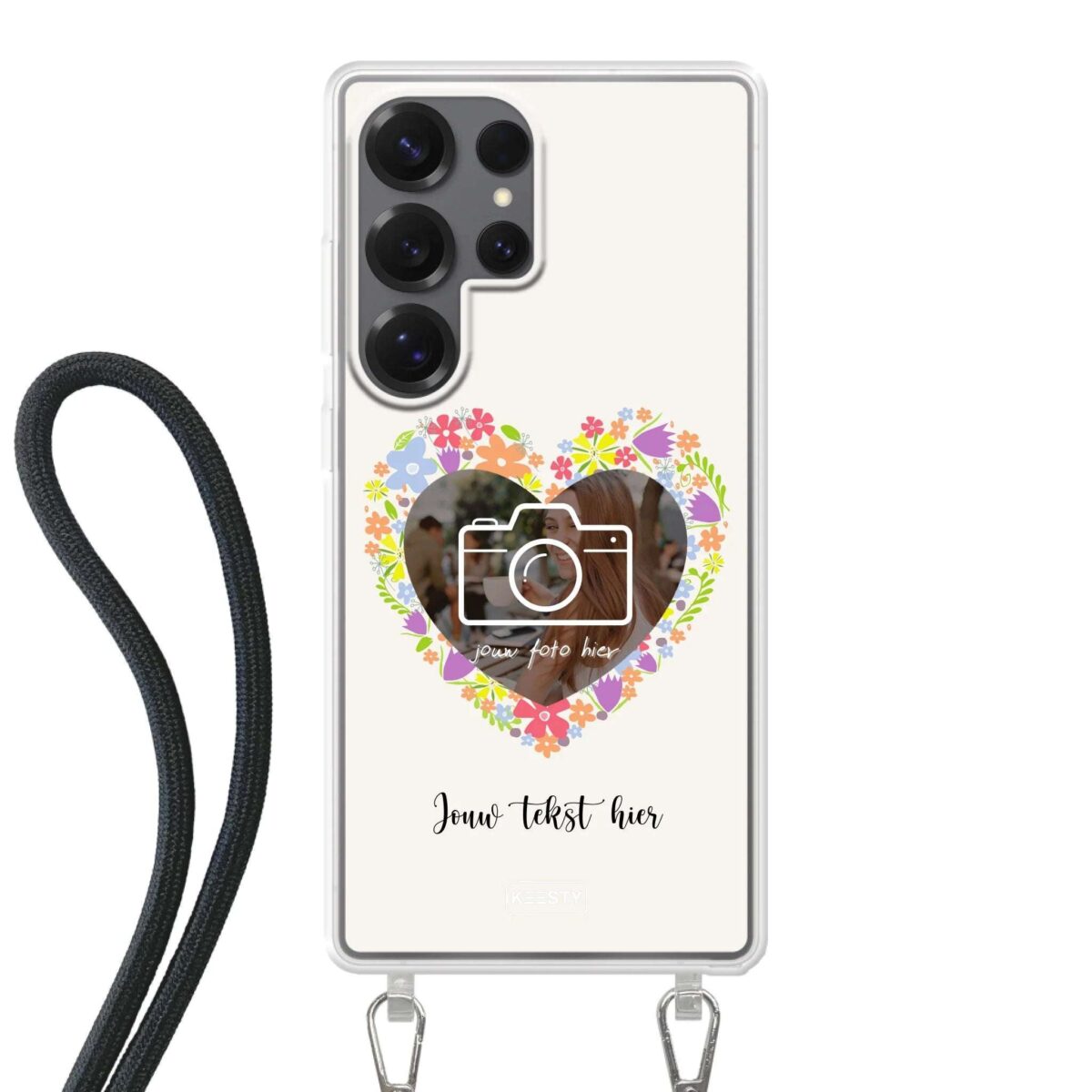 Telefoonhoesje Maken - Floral 4 - Hoesje met koord