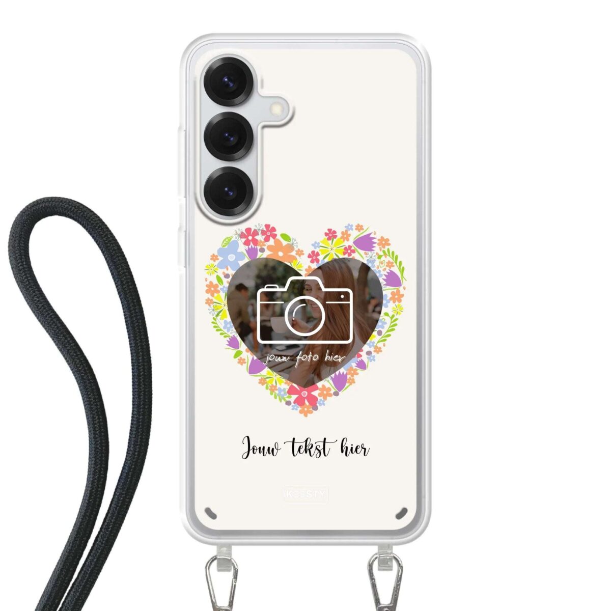 Telefoonhoesje Maken - Floral 4 - Hoesje met koord