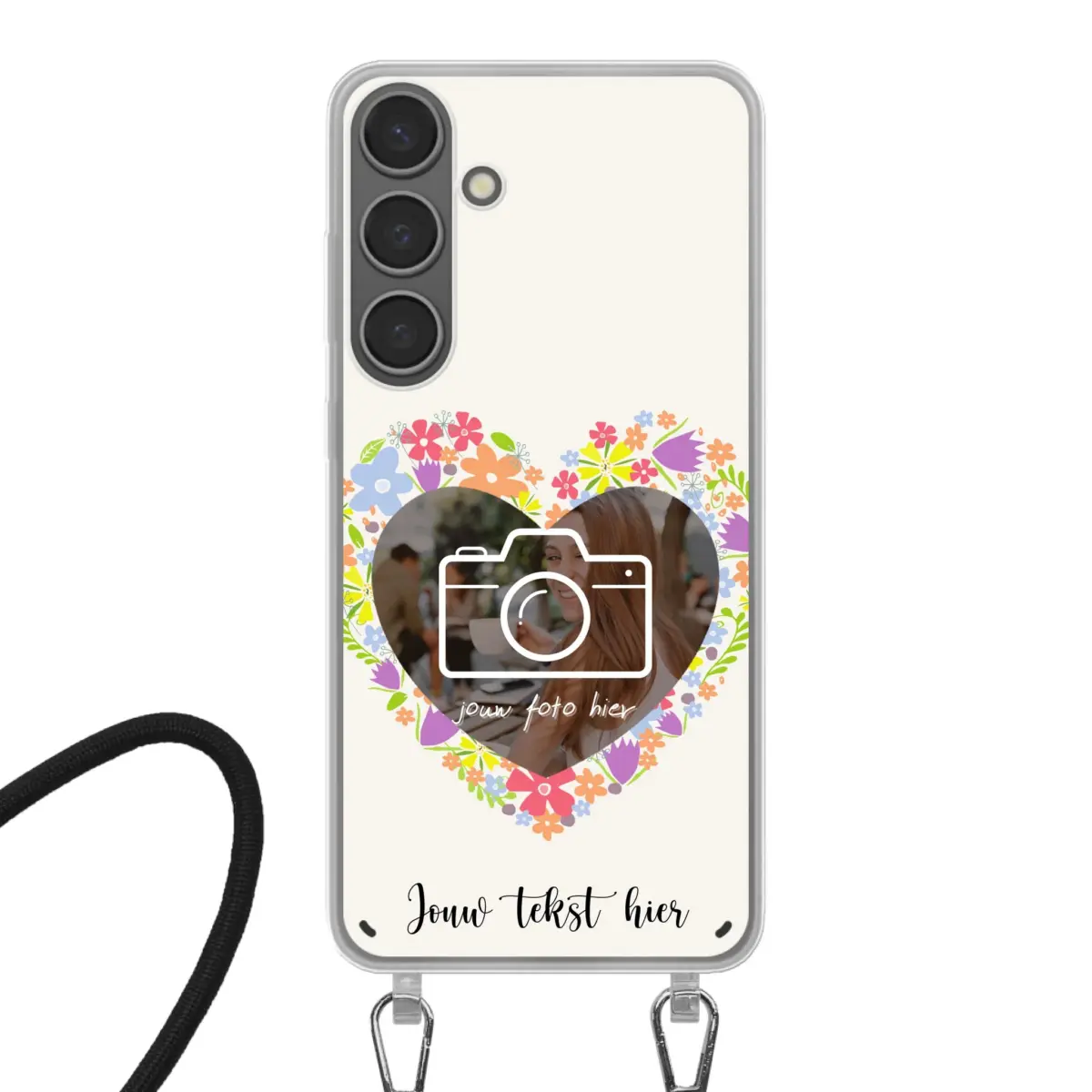 Telefoonhoesje Maken - Floral 4 - Hoesje met koord