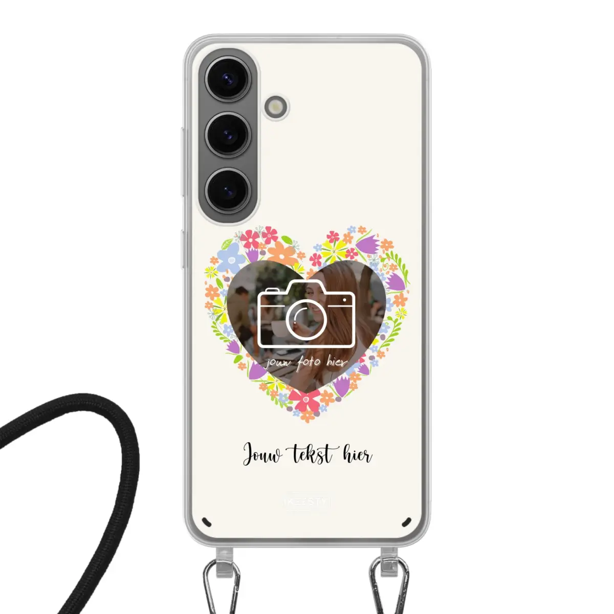 Telefoonhoesje Maken - Floral 4 - Hoesje met koord