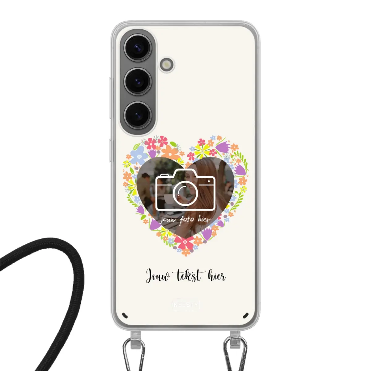 Telefoonhoesje Maken - Floral 4 - Hoesje met koord