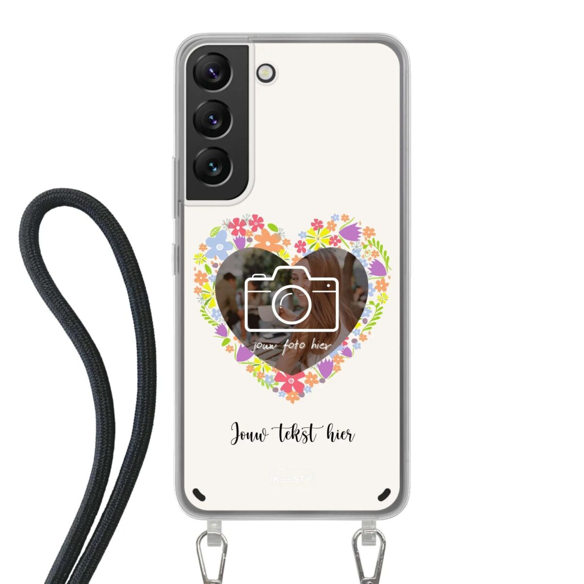Telefoonhoesje Maken - Floral 4 - Hoesje met koord