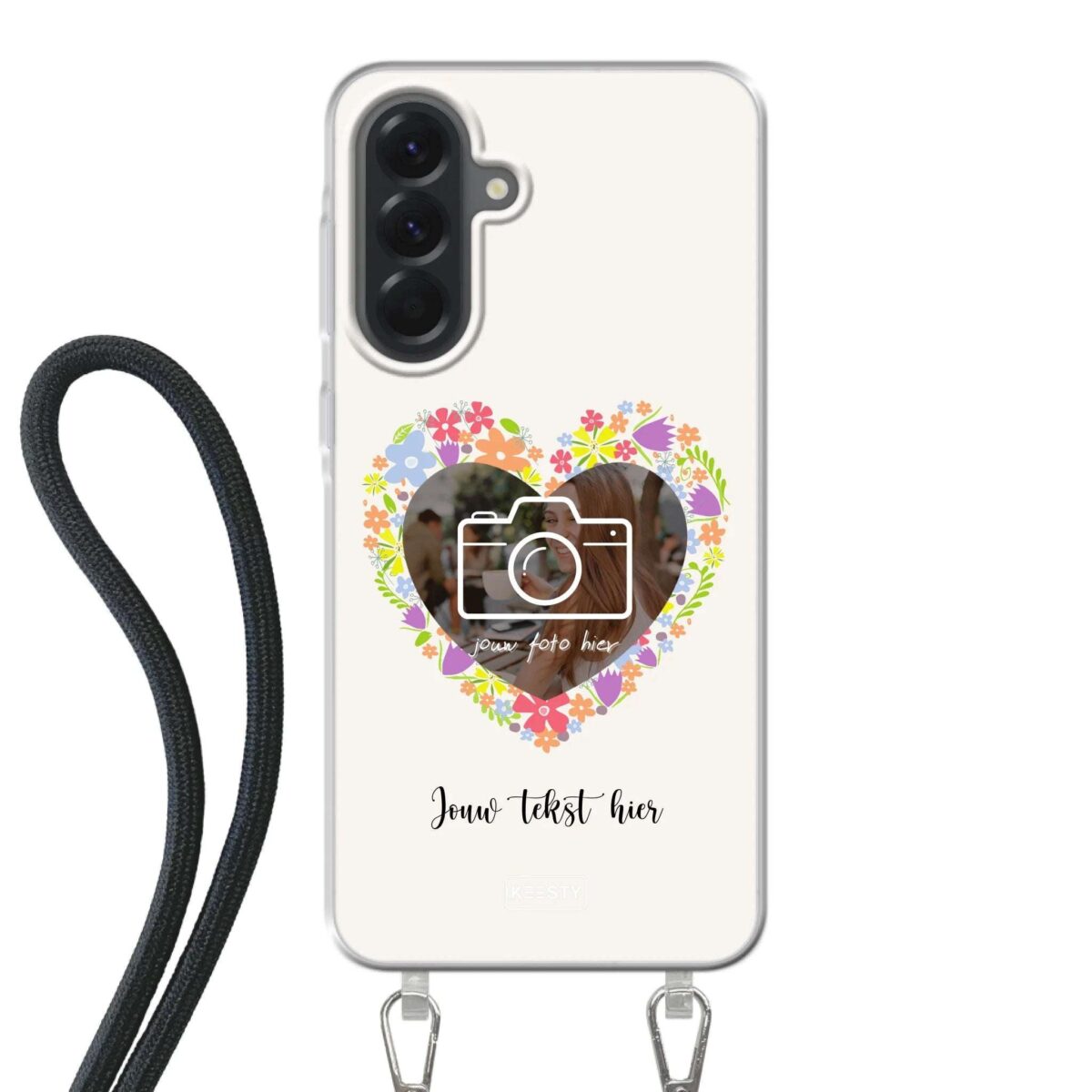 Telefoonhoesje Maken - Floral 4 - Hoesje met koord