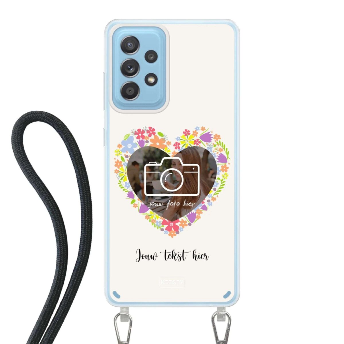 Telefoonhoesje Maken - Floral 4 - Hoesje met koord
