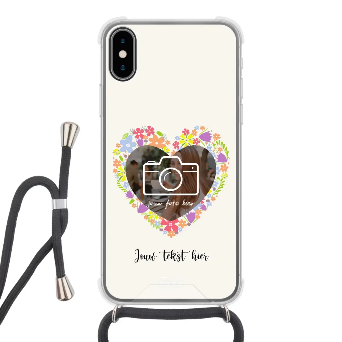 Telefoonhoesje Maken - Floral 4 - Hoesje met koord
