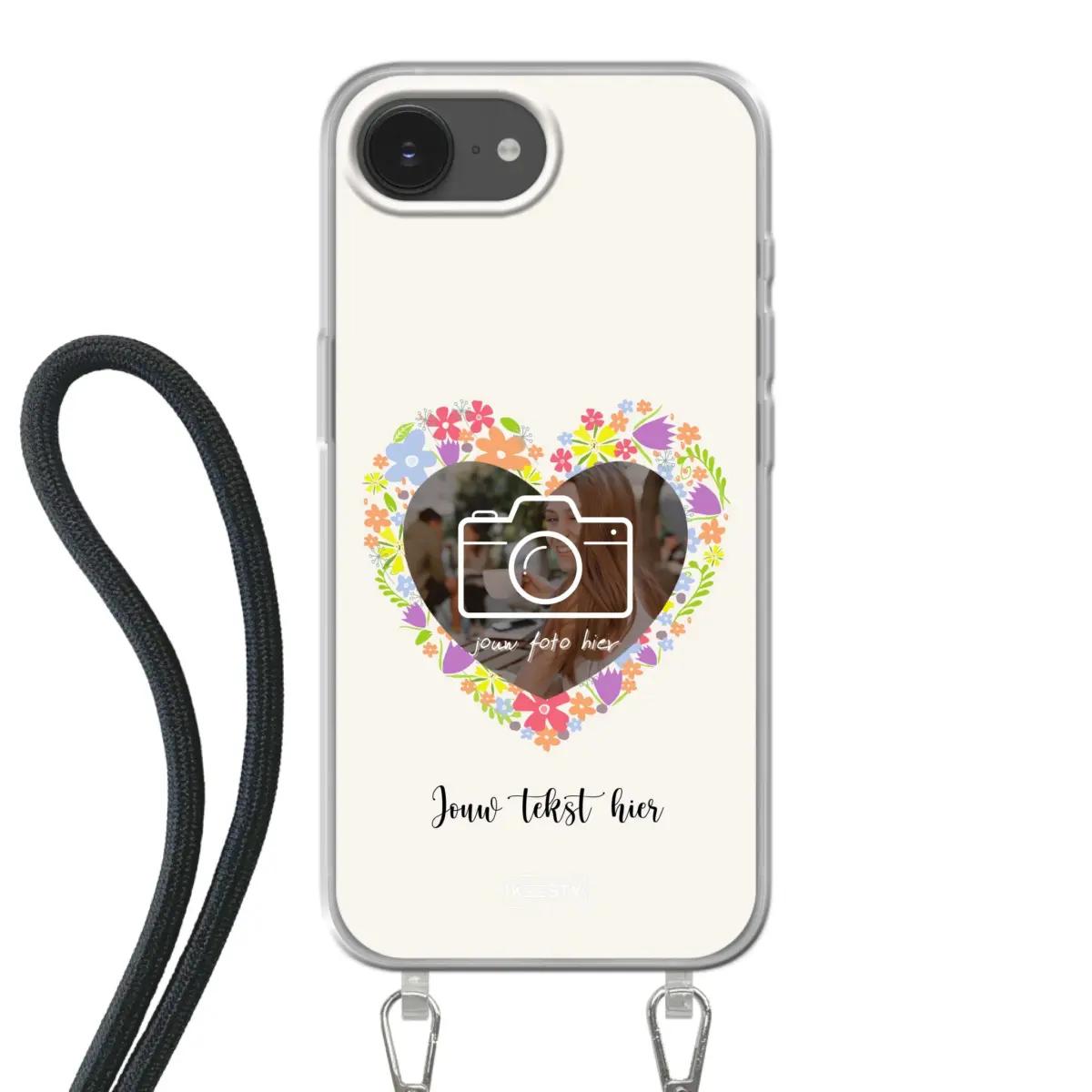 Telefoonhoesje Maken - Floral 4 - Hoesje met koord