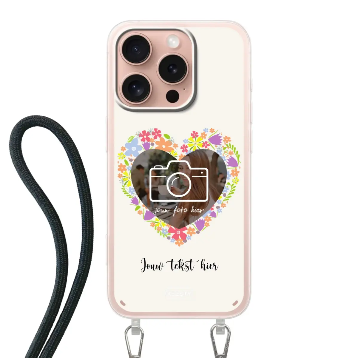 Telefoonhoesje Maken - Floral 4 - Hoesje met koord