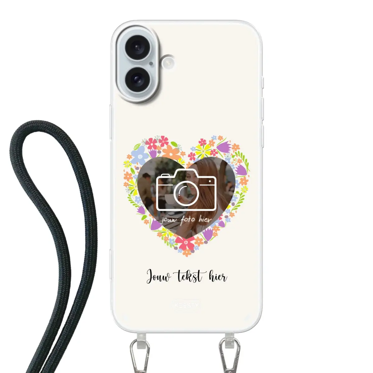 Telefoonhoesje Maken - Floral 4 - Hoesje met koord