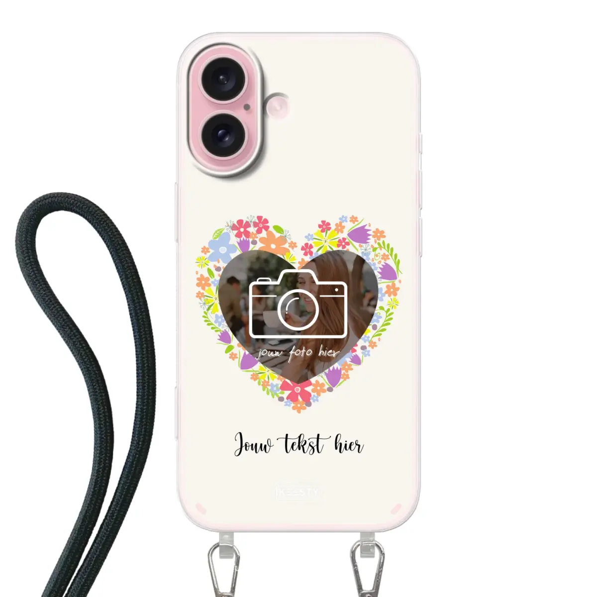 Telefoonhoesje Maken - Floral 4 - Hoesje met koord