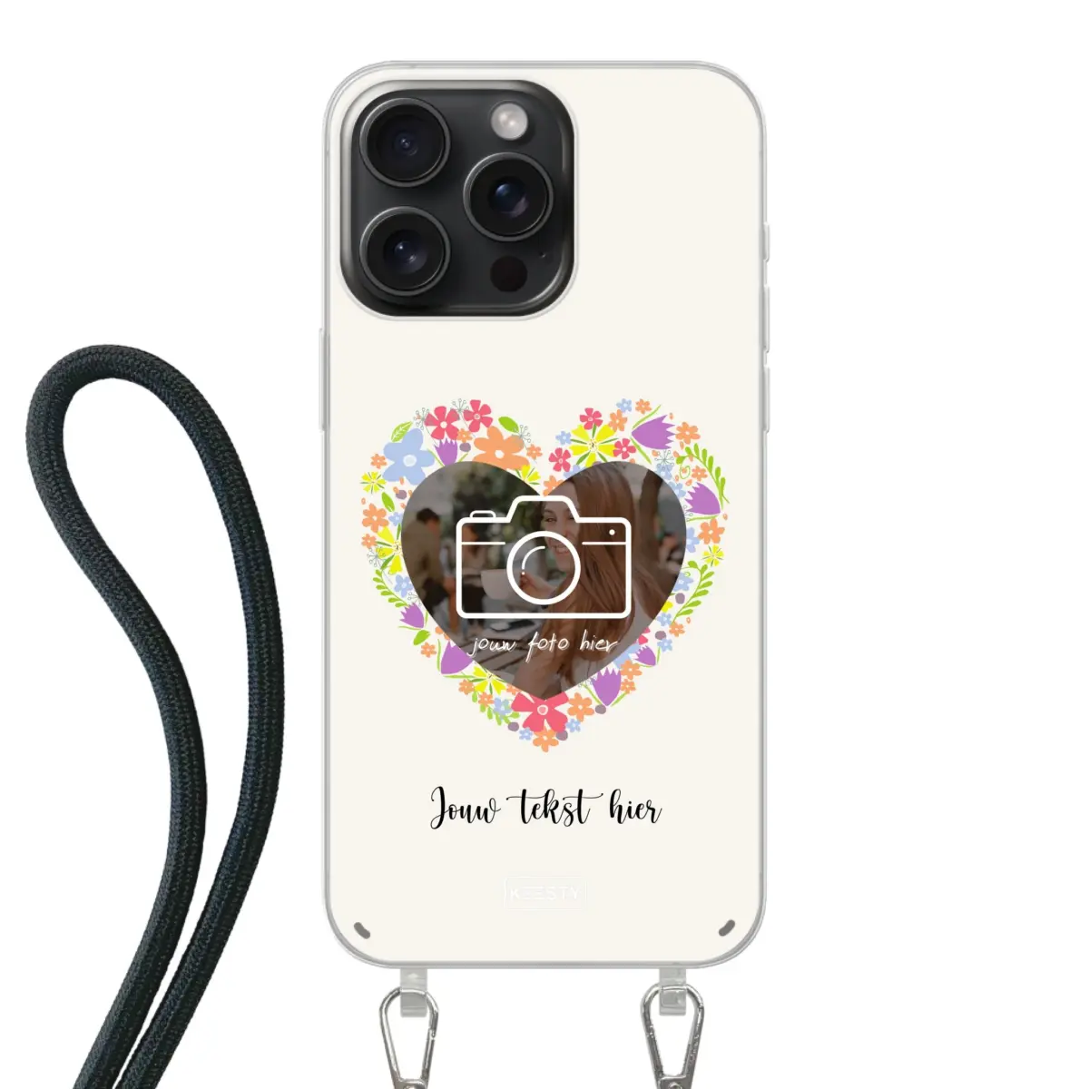 Telefoonhoesje Maken - Floral 4 - Hoesje met koord