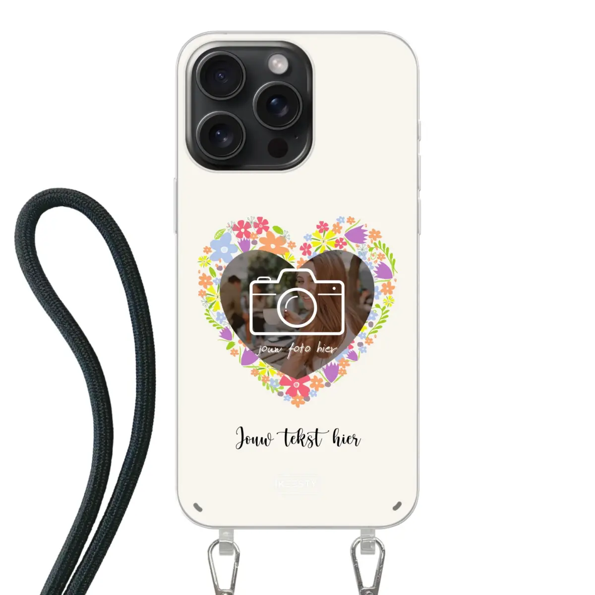 Telefoonhoesje Maken - Floral 4 - Hoesje met koord