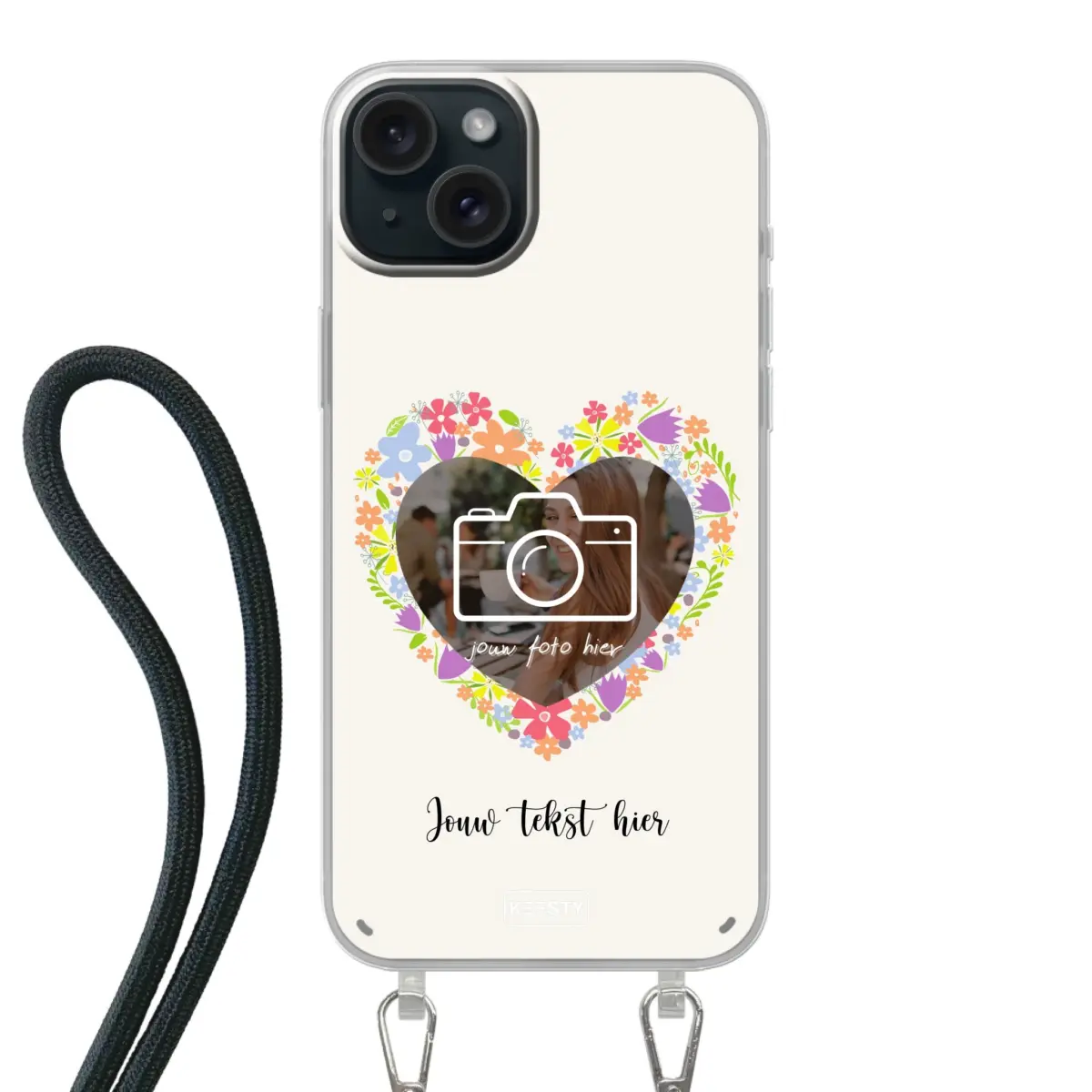 Telefoonhoesje Maken - Floral 4 - Hoesje met koord