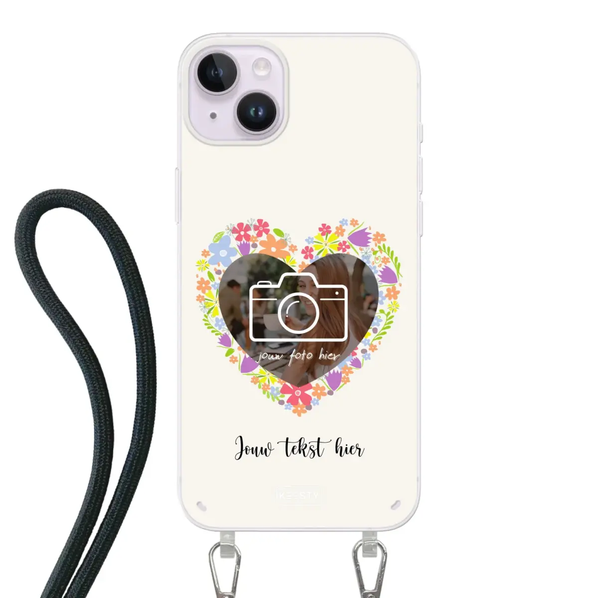 Telefoonhoesje Maken - Floral 4 - Hoesje met koord