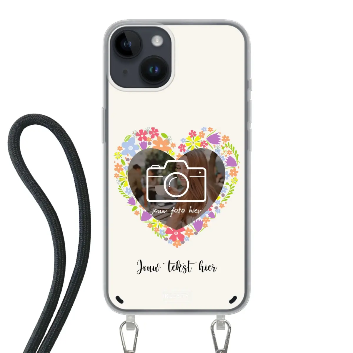 Telefoonhoesje Maken - Floral 4 - Hoesje met koord