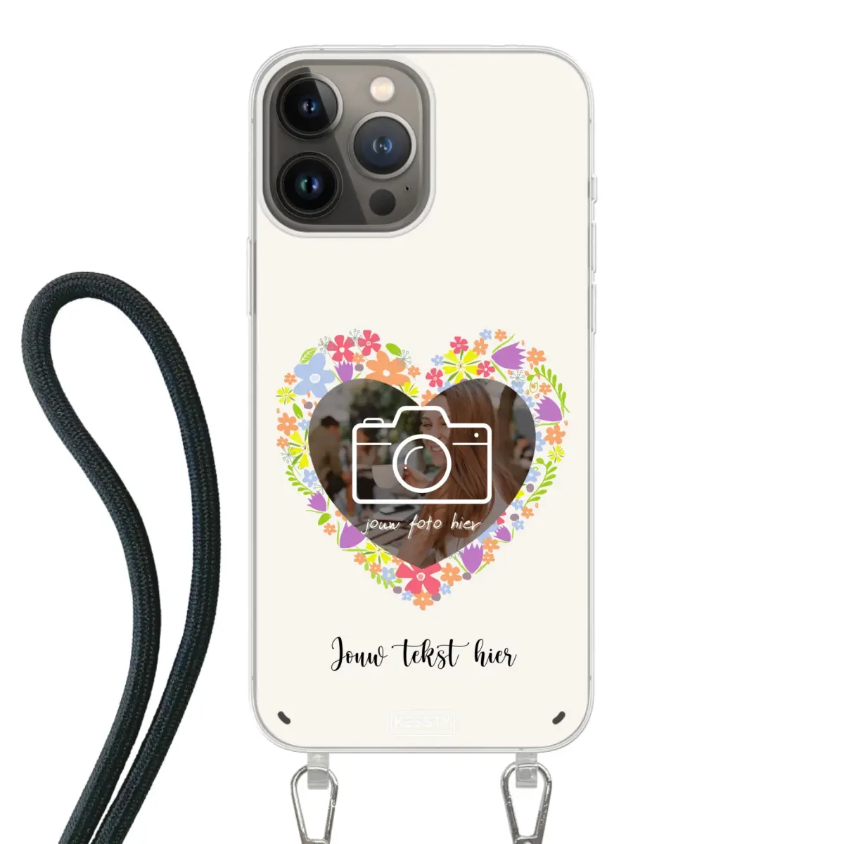 Telefoonhoesje Maken - Floral 4 - Hoesje met koord