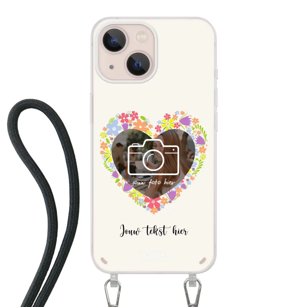 Telefoonhoesje Maken - Floral 4 - Hoesje met koord