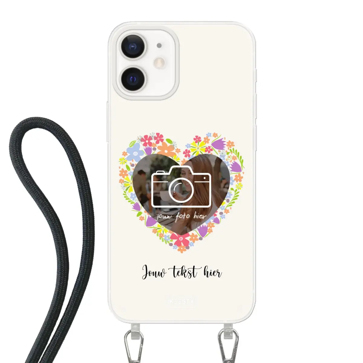 Telefoonhoesje Maken - Floral 4 - Hoesje met koord