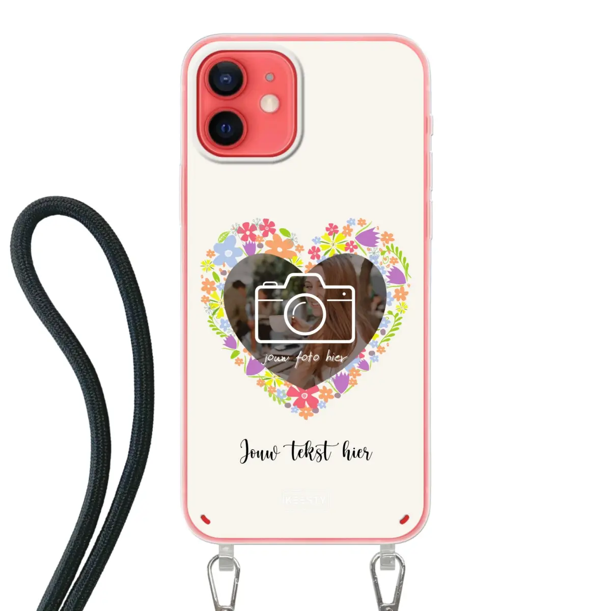 Telefoonhoesje Maken - Floral 4 - Hoesje met koord