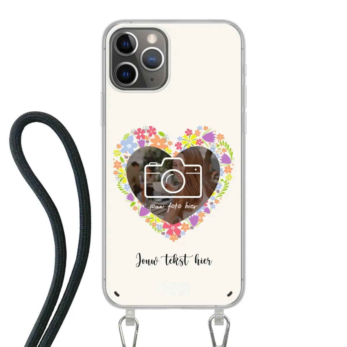 Telefoonhoesje Maken - Floral 4 - Hoesje met koord