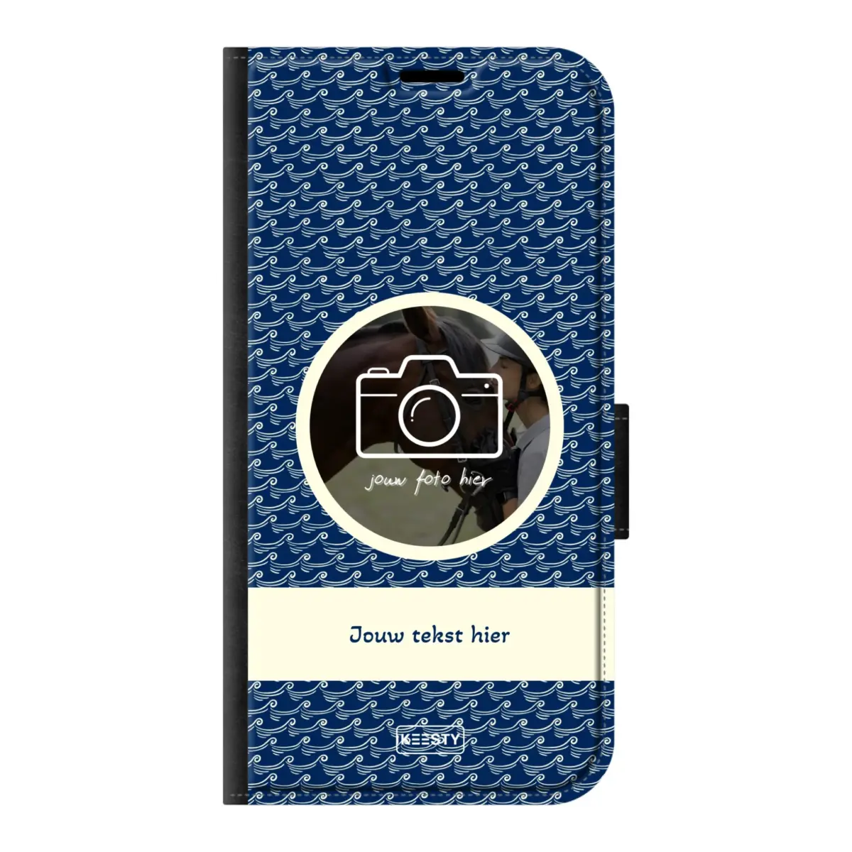 Telefoonhoesje ontwerpen portemonnee waves 1 Apple iPhone Xs Max