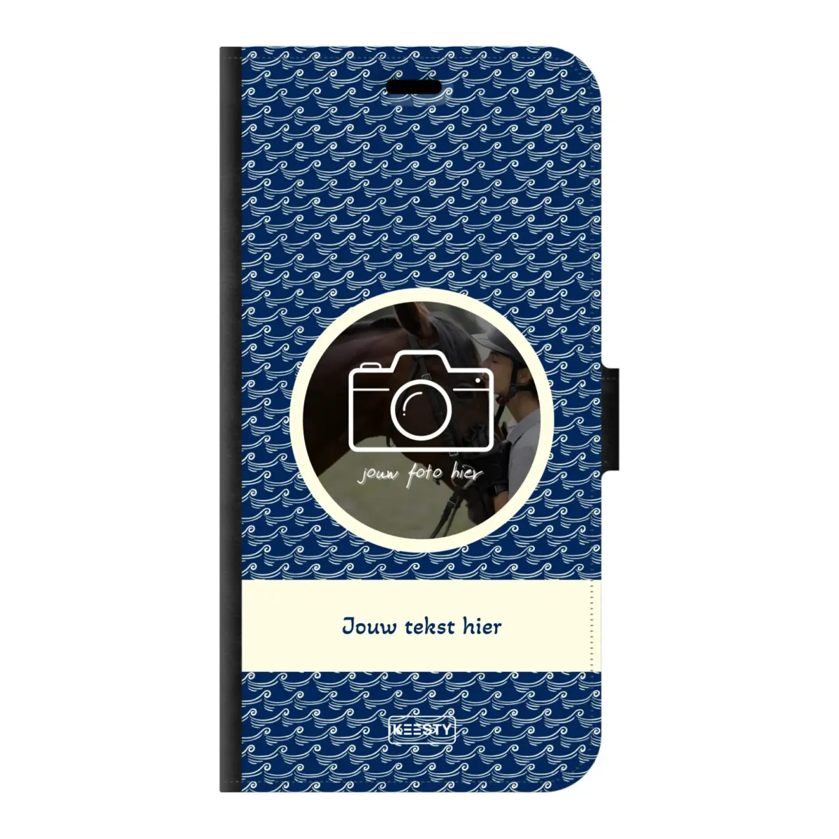 Telefoonhoesje ontwerpen portemonnee waves 1 Samsung Galaxy A55