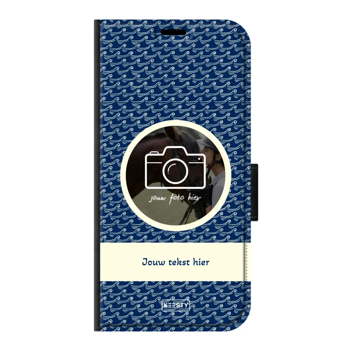 Telefoonhoesje ontwerpen portemonnee waves 1 Samsung Galaxy S25 Plus