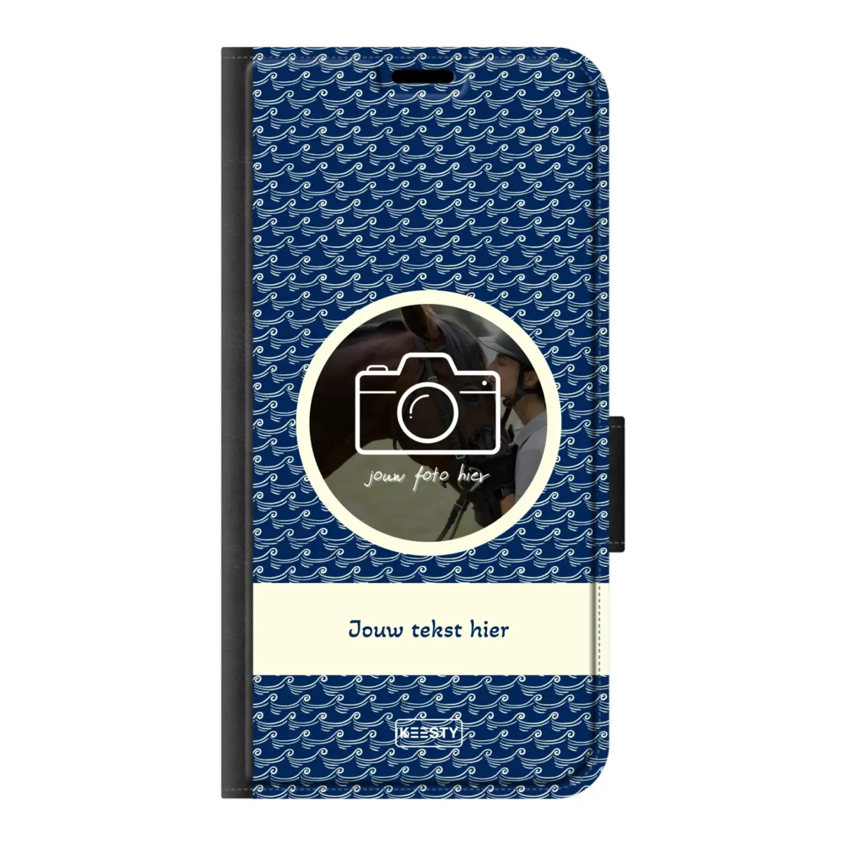 Telefoonhoesje ontwerpen portemonnee waves 1 Samsung Galaxy S25