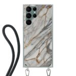 Telefoonhoesje ontwerpen - Marble White - Hoesje met koord