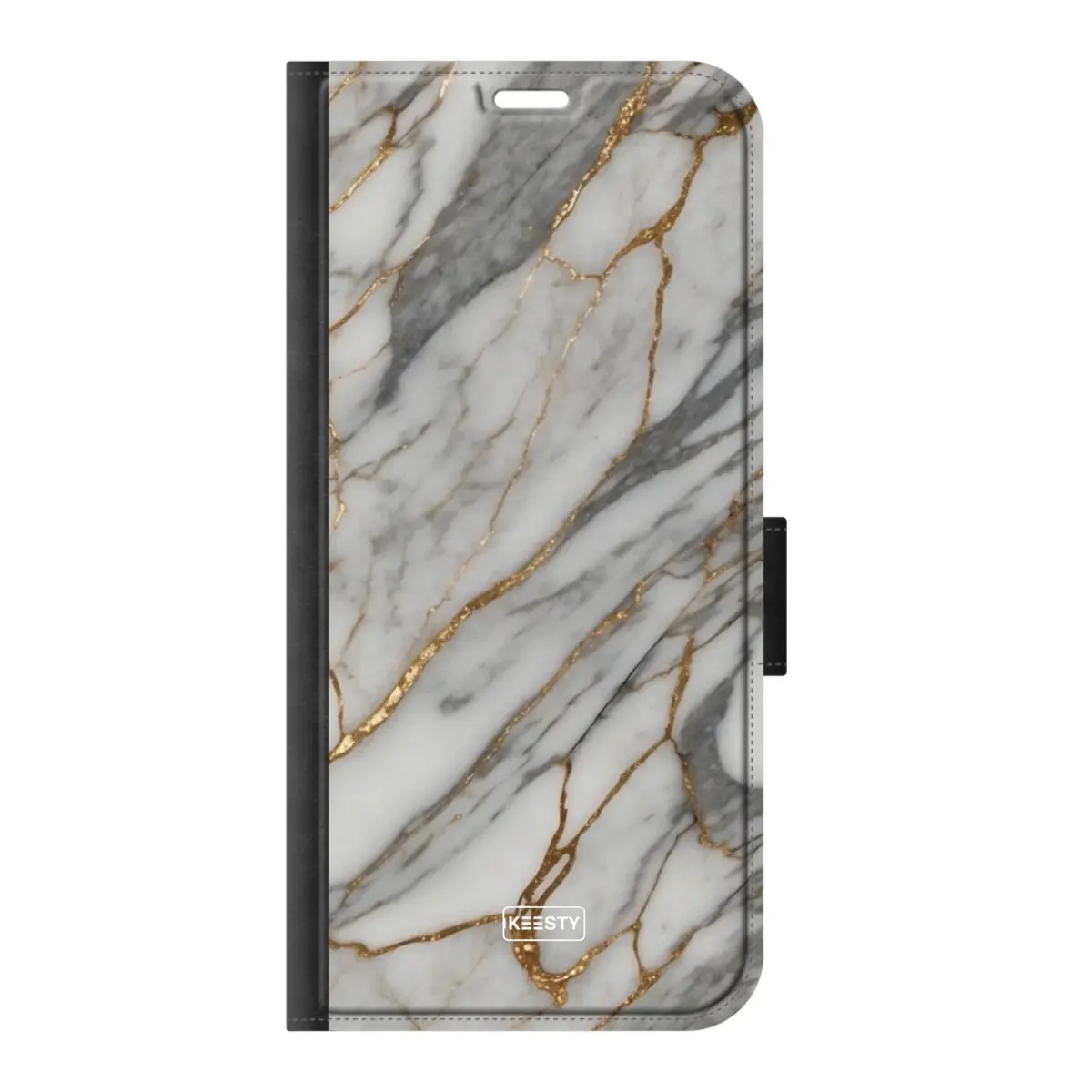 Telefoonhoesje ontwerpen met PortemonneeMarble Black Apple iPhone 16 Pro
