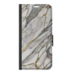 Telefoonhoesje ontwerpen met PortemonneeMarble Black Apple iPhone 12 & 12 Pro