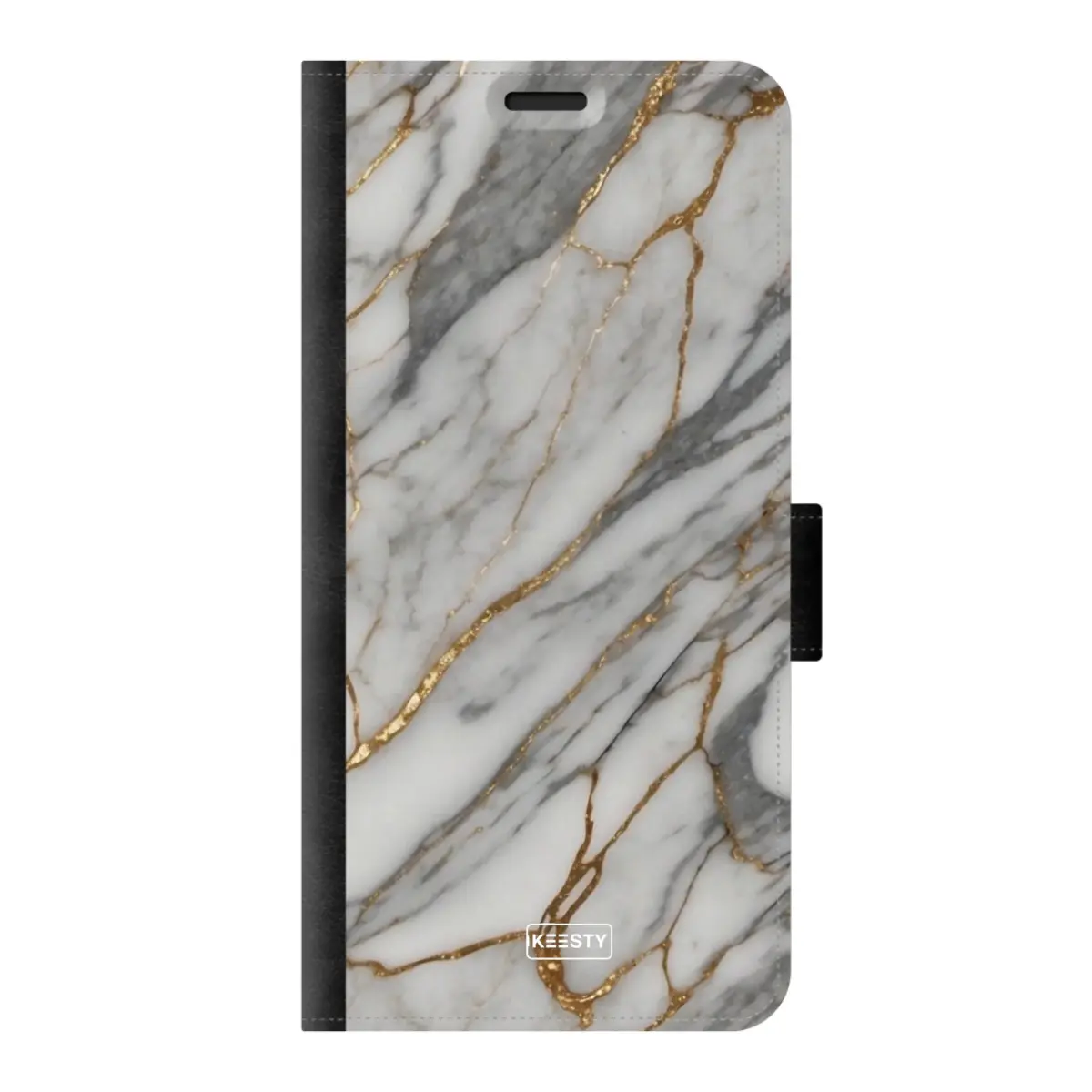 Telefoonhoesje ontwerpen met PortemonneeMarble Black Apple iPhone 15 Pro