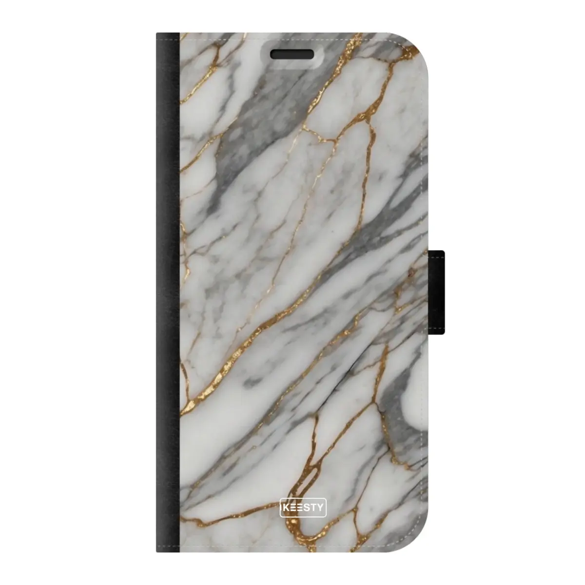 Telefoonhoesje ontwerpen met PortemonneeMarble Black Samsung Galaxy A55