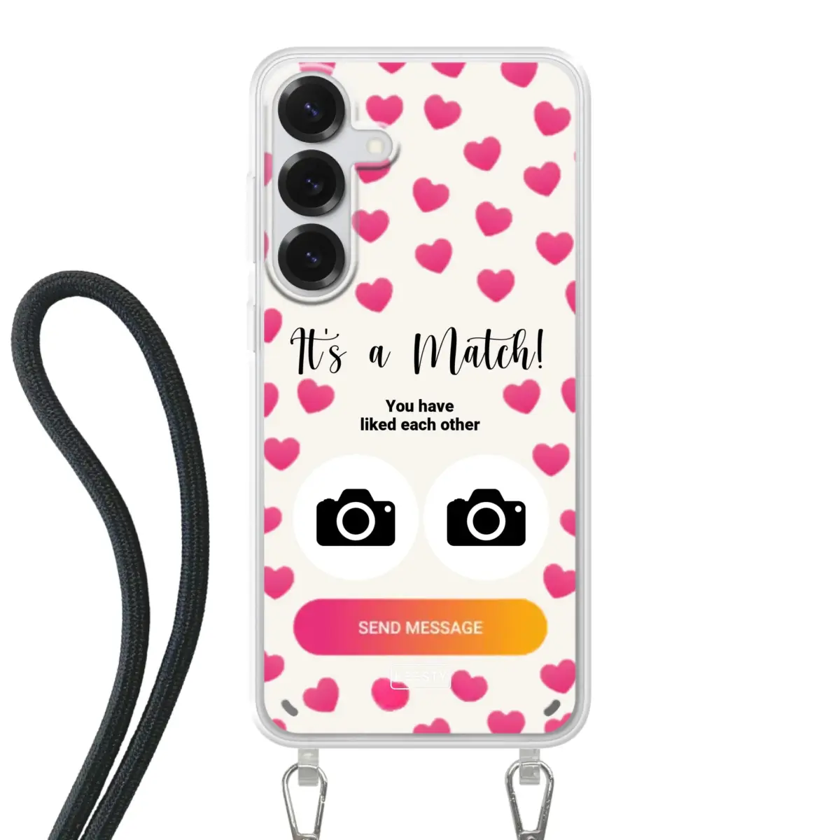 Telefoonhoesje Met Foto - It's a match - Hoesje met koord
